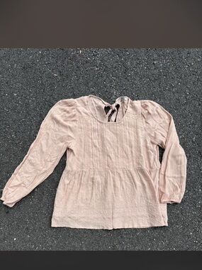 Vintage American Eagle Outfitters Pale Blush Peasant Blouse